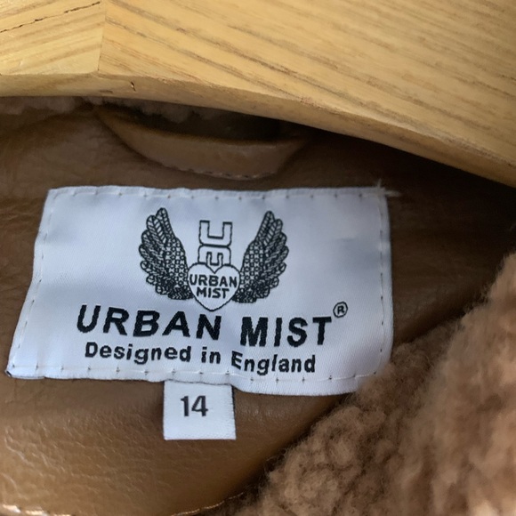 Women’s Tan Shearling-Lined Aviator Jacket - Picture 3 of 5